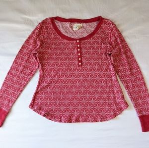 Victoria's Secret snowflake Thermal Top